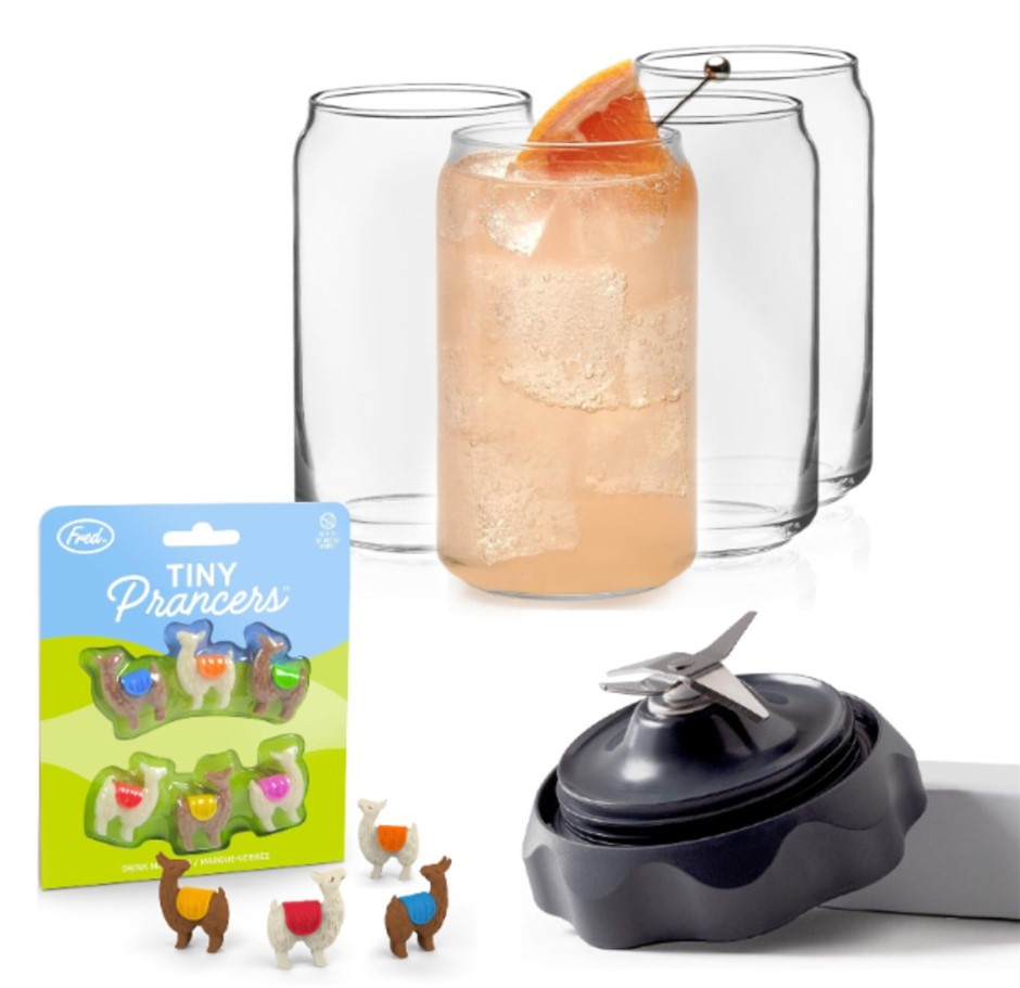 4 x Assorted Kitchen Items: x1 LIBBEY Set of 4 Classic Can Tumbler Glasses,