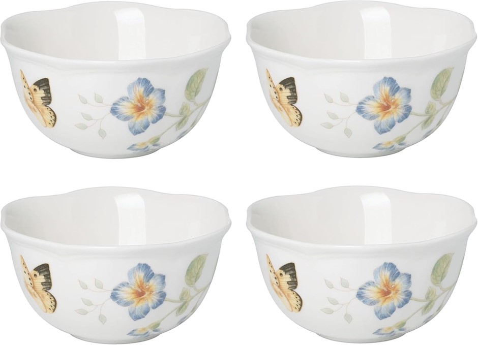 LENOX 880122 Butterfly Meadow 4-Piece Dessert Bowl Set