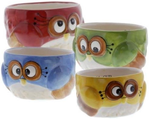 COSMOS GIFTS Measuring Cup Set Owl Design, 4 Pack, Medium
