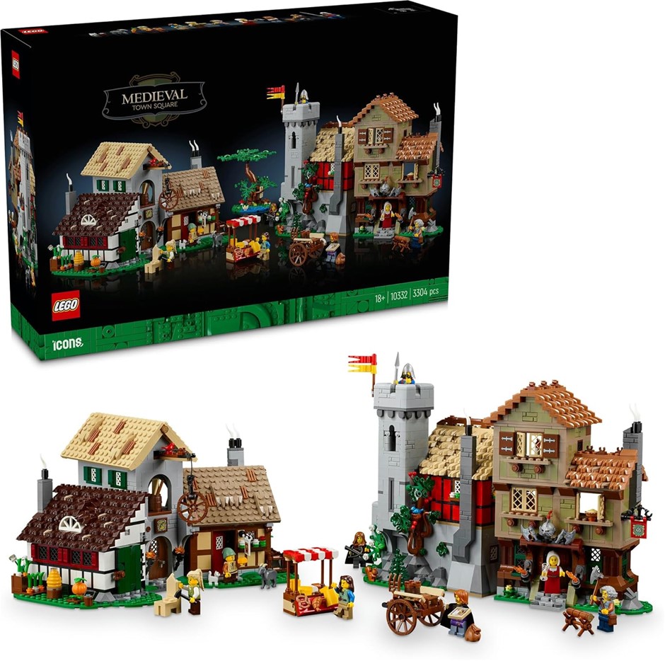 LEGO® Icons Medieval Town Square Building Set for History-Lovers, Village o