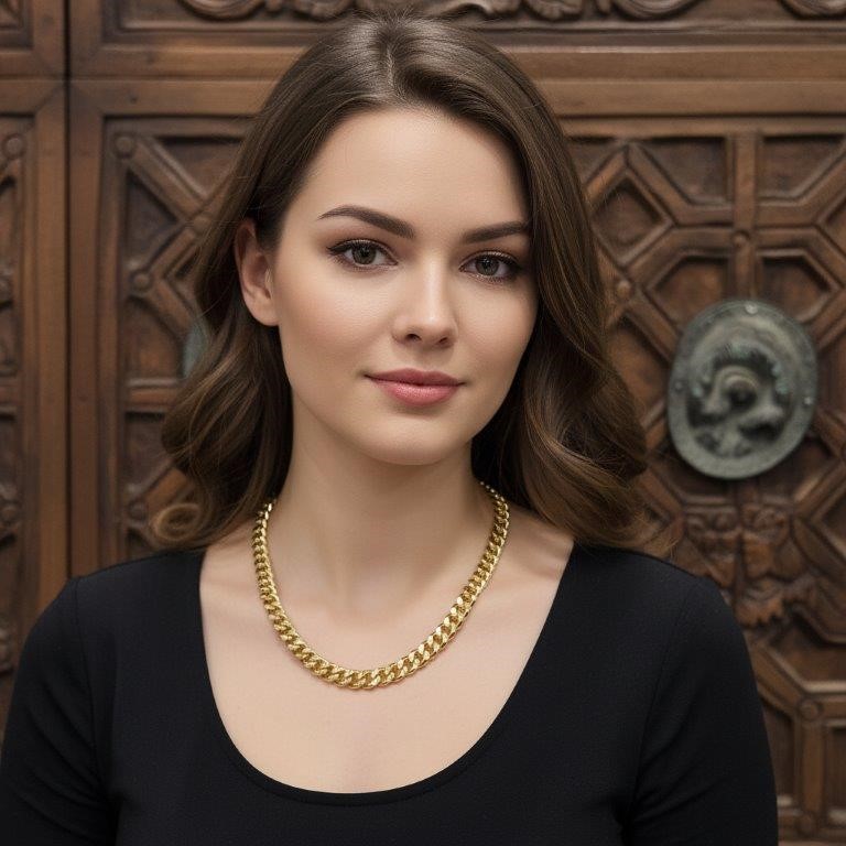 18k Italy Stamped Yellow Gold Filled Chain-Quality Guarantee-55cm