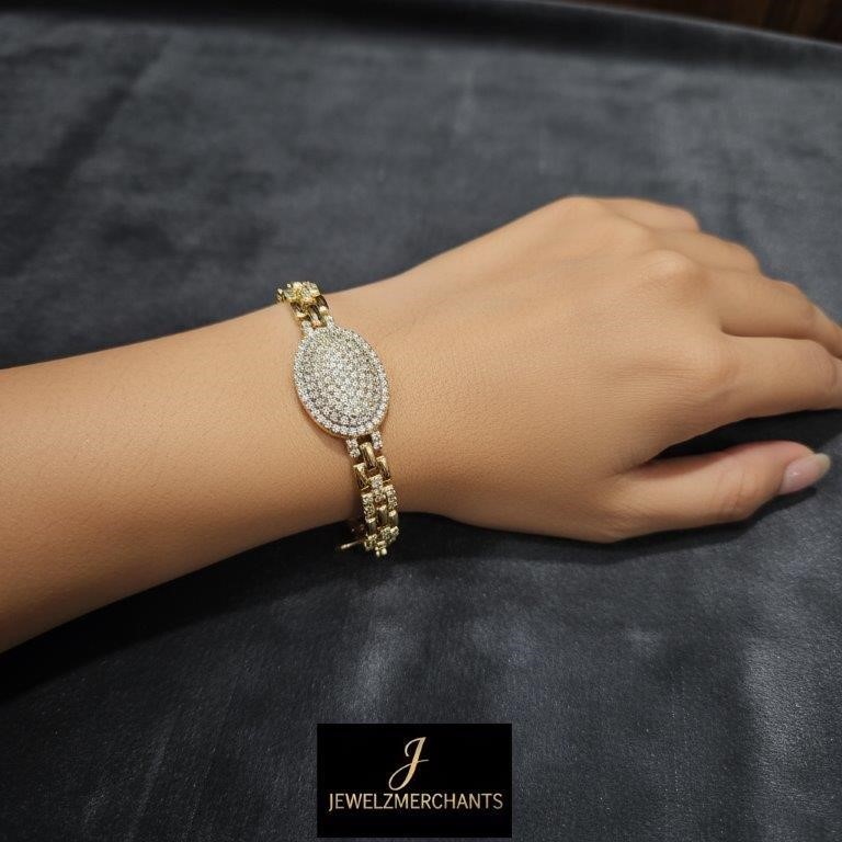 18K/Italy Solid Gold Filled Bracelet -(stamped 18K/Italy)-Warranty Quality