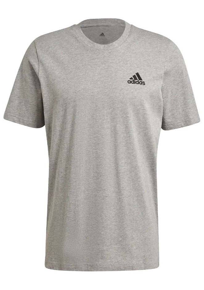 ADIDAS Men's SL SJ Tee, Size AU M, 100% Cotton, Medium Grey Heather, GK9641