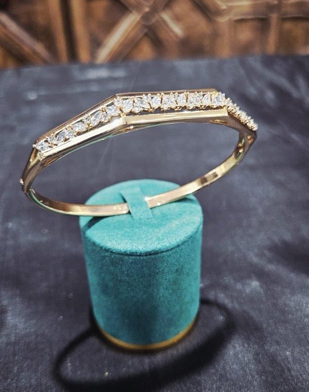 24k Solid Gold Filled Bangle -(Stamped 24k)