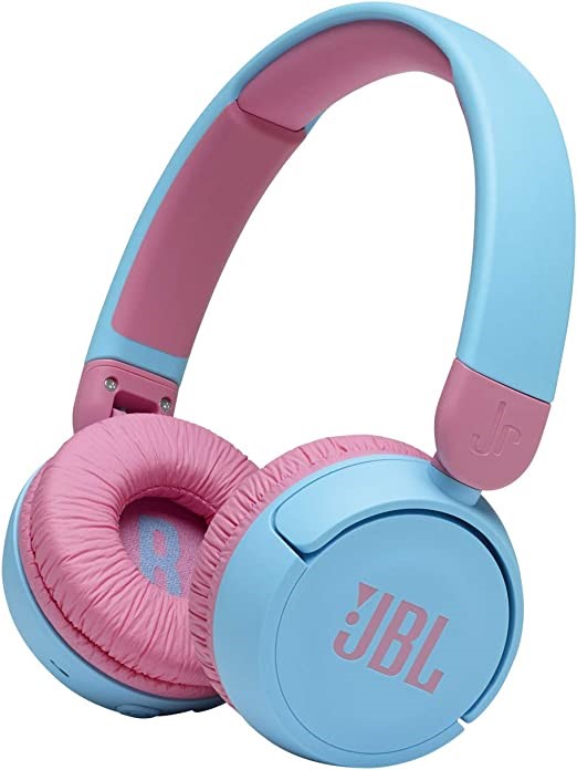 JBL Junior 310 Kids Wireless ON Ear Headphones Blue and Pink. NB: Damage pa