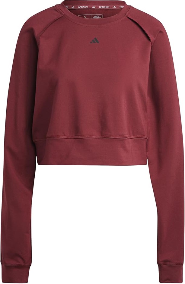 adidas Women's Power Cover Up Sport. Maroon, Large.