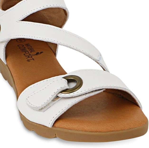 Natural Comfort Women's Mabel Sandal, White, UK 4.5/US 7