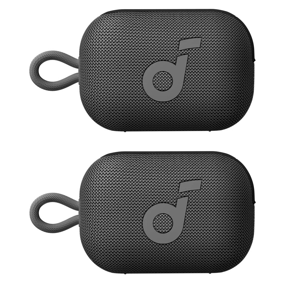 SOUNDCORE 2pk Select 4 Go Bluetooth Speaker, Black. NB: Damaged packaging,