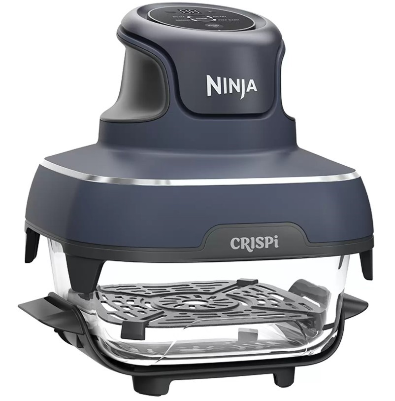 NINJA Crispi Glass Air Fryer, FN101GYANZ. NB: Used, has a crack in plastic