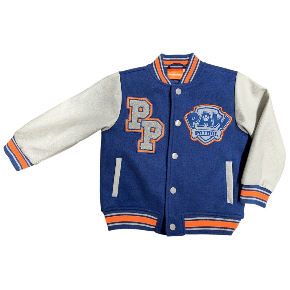 NICKELODEON Boys' College Varsity Jacket, Size 6, Blue/Grey/PawPatrol. Buy