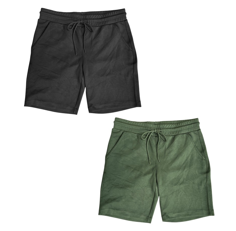 2 x BOSTON TRADERS Men's Supersoft Shorts, Size S, Black & Deep Forest, MBL
