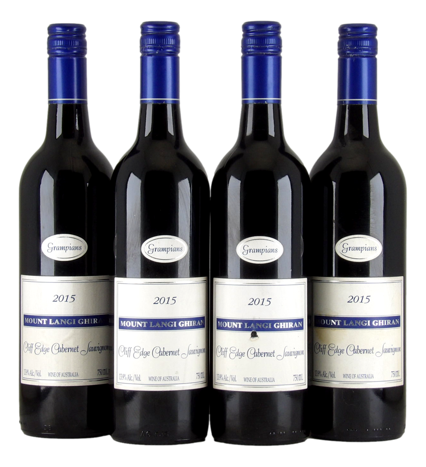 Mount Langi Ghiran Cliff Edge Cab Sav 2015 (4x 750mL). VIC