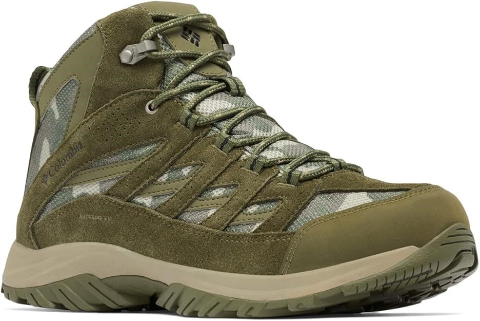 COLUMBIA Men's Crestwood Mid Waterproof, Nori/Black, 11