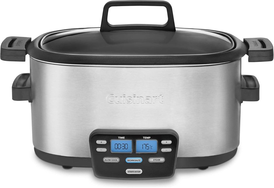 CUISINART Cook Central 3-in-1 Multicooker, 5.7L, Brushed Stainless Steel, 4