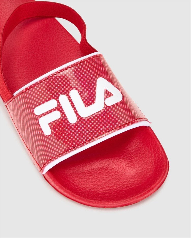 FILA Infant Laviano Slide 2, Red/White, Size US 8/UK 7