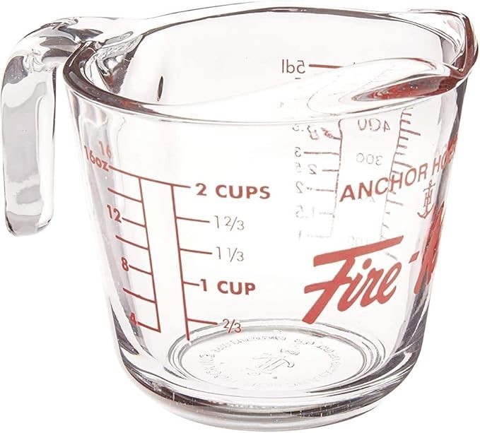 Anchor Hocking Glass Measuring Jug with Handle, Medium, Clear, 77041. NB: M