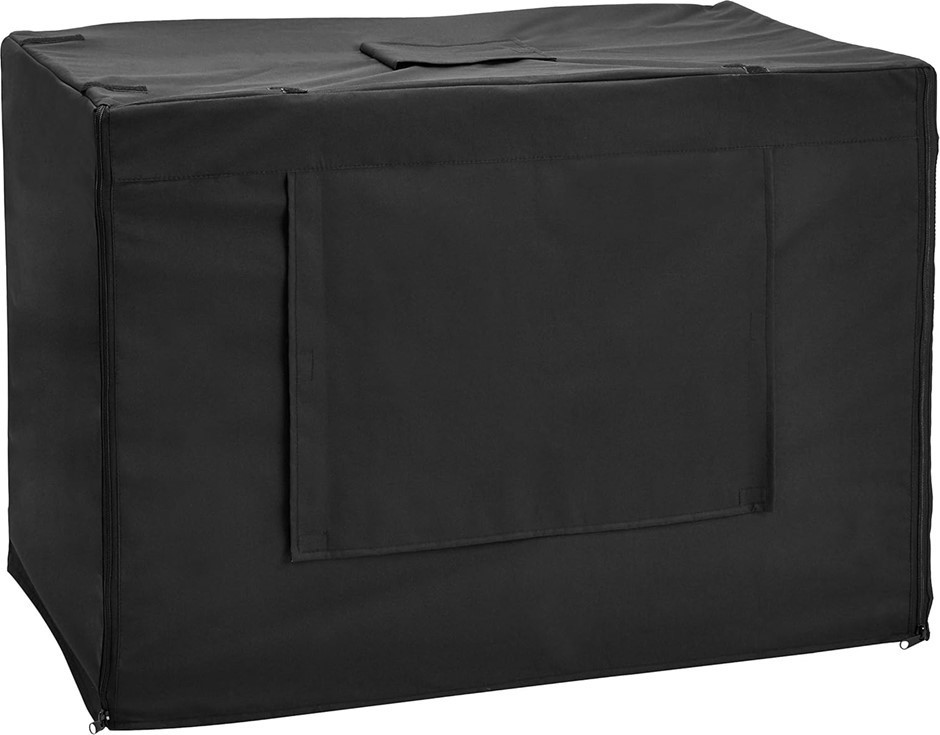 AMAZON BASICS Breathable Cover for Metal Dog Crate, 91cm, Black.