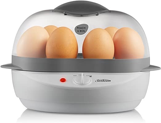 SUNBEAM EC1300 Poach and Boil Egg Cooker, Colour White. NB: Minor Use.