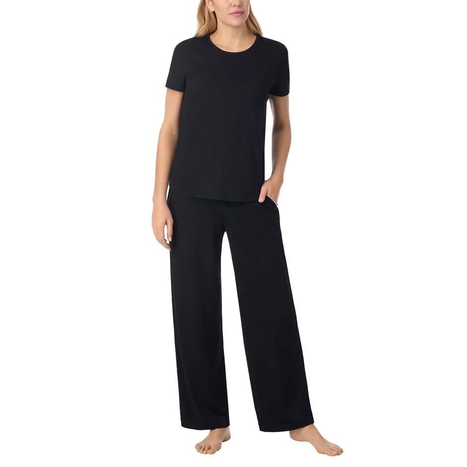 MIDNIGHT Carole Hochman Women's 2pc Pyjama Set, Size L, Black/White. Buyer
