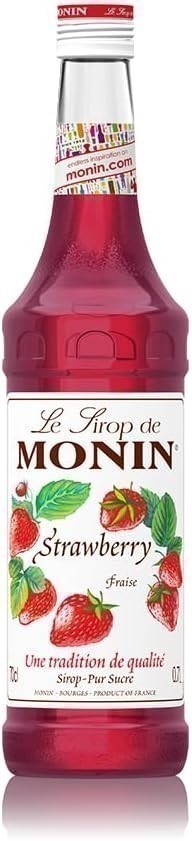 2 x MONIN Strawberry Syrup, Mild and Sweet, Great for Cocktails and Teas, G
