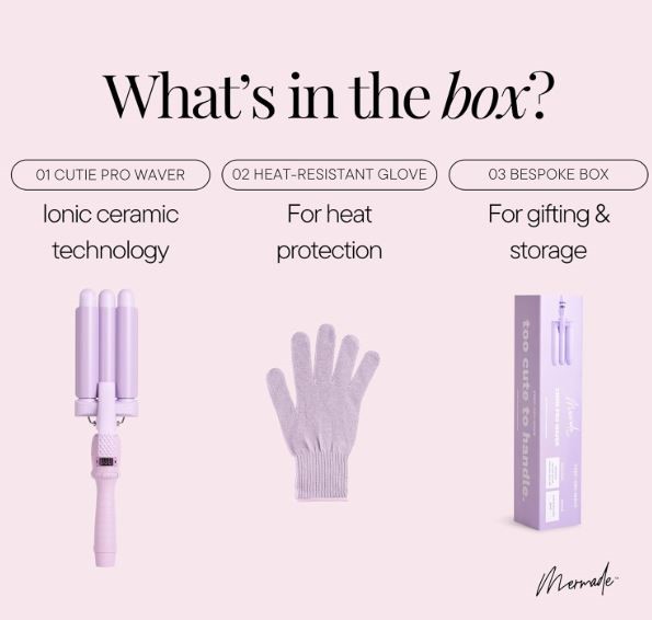 Mermade Hair PRO Cutie Waver, 22 mm Size, Lilac.