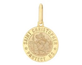 9K Yellow Gold ST CHRISTOPHER TRAVEL PENDANT