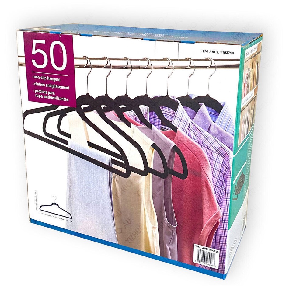 50 Pack Velvet Non-Slip Hangers