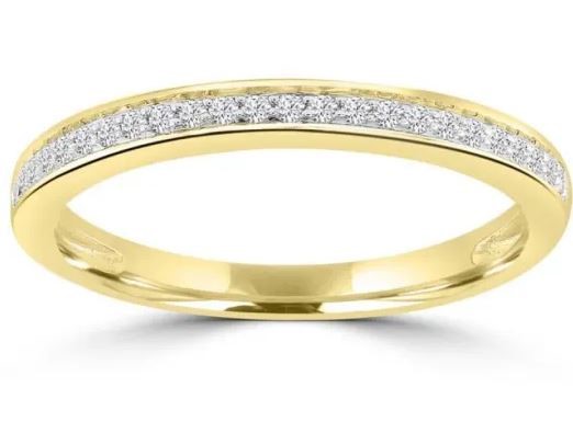 9K WHITE GOLD 0.15ct HI I1 DIAMOND BEZEL PENDANT