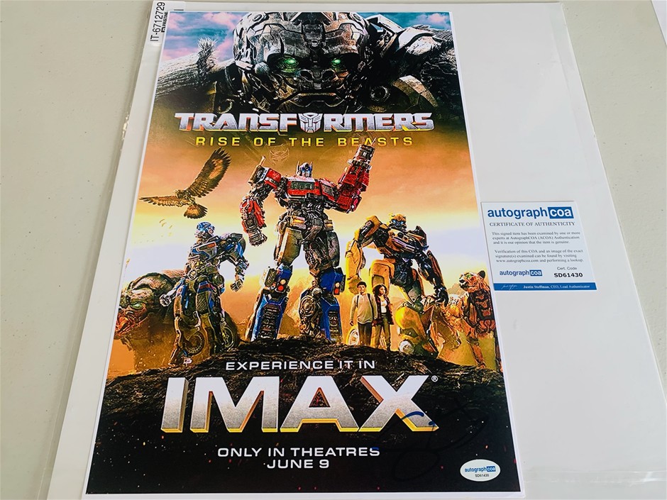 TRANSFORMERS signed movie memorabilia