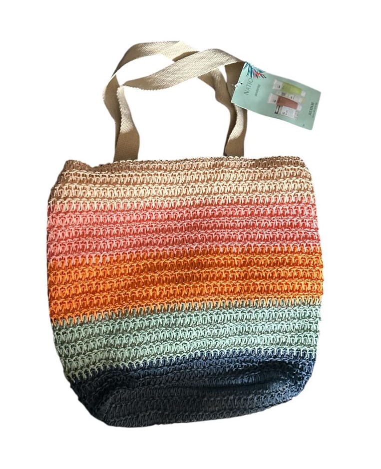 Natio Paradise Bay Large Straw Rote Bag