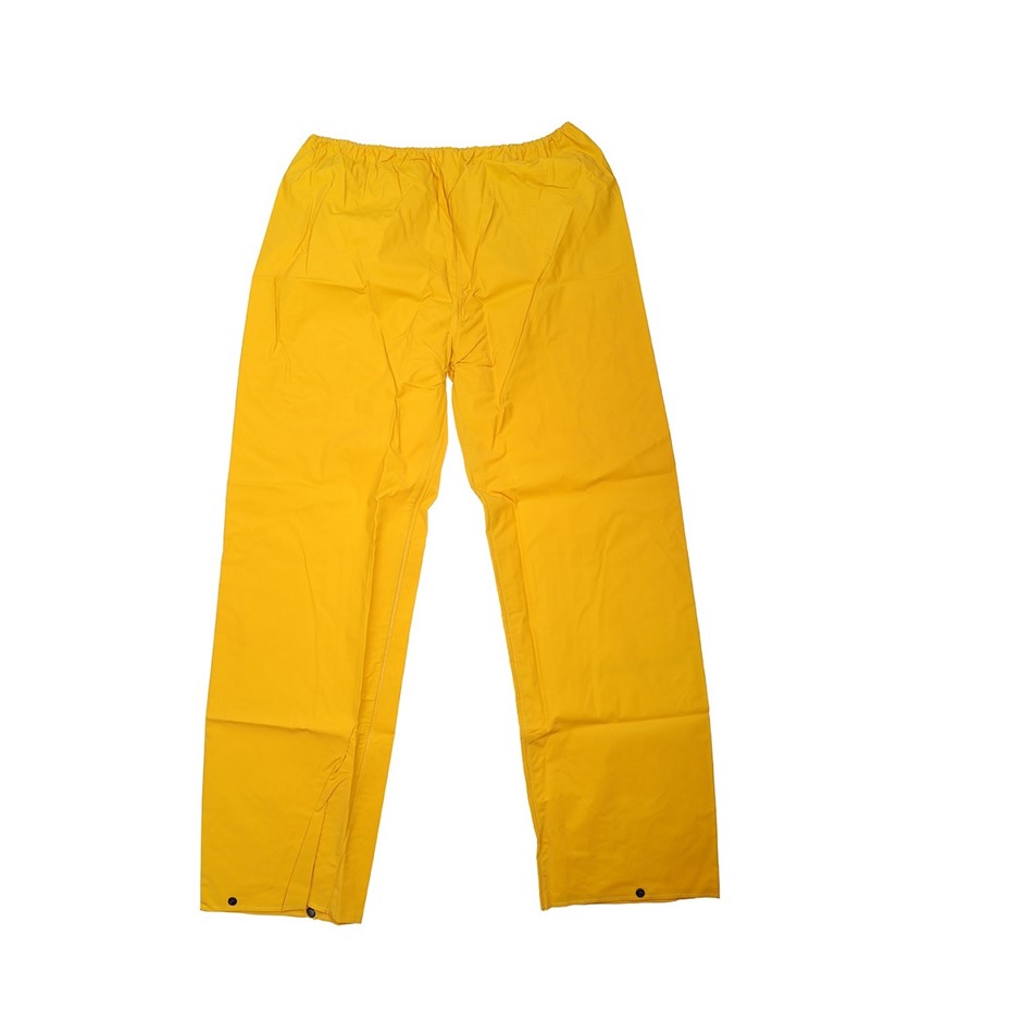 25 x PVC Composite Polyester Rain Trousers, Size S, Orange.  Buyers Note -