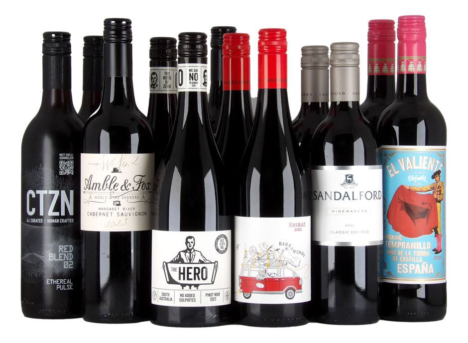 Mixed Aussie Reds Pack #6 (12x 750mL), Multi-Region.
