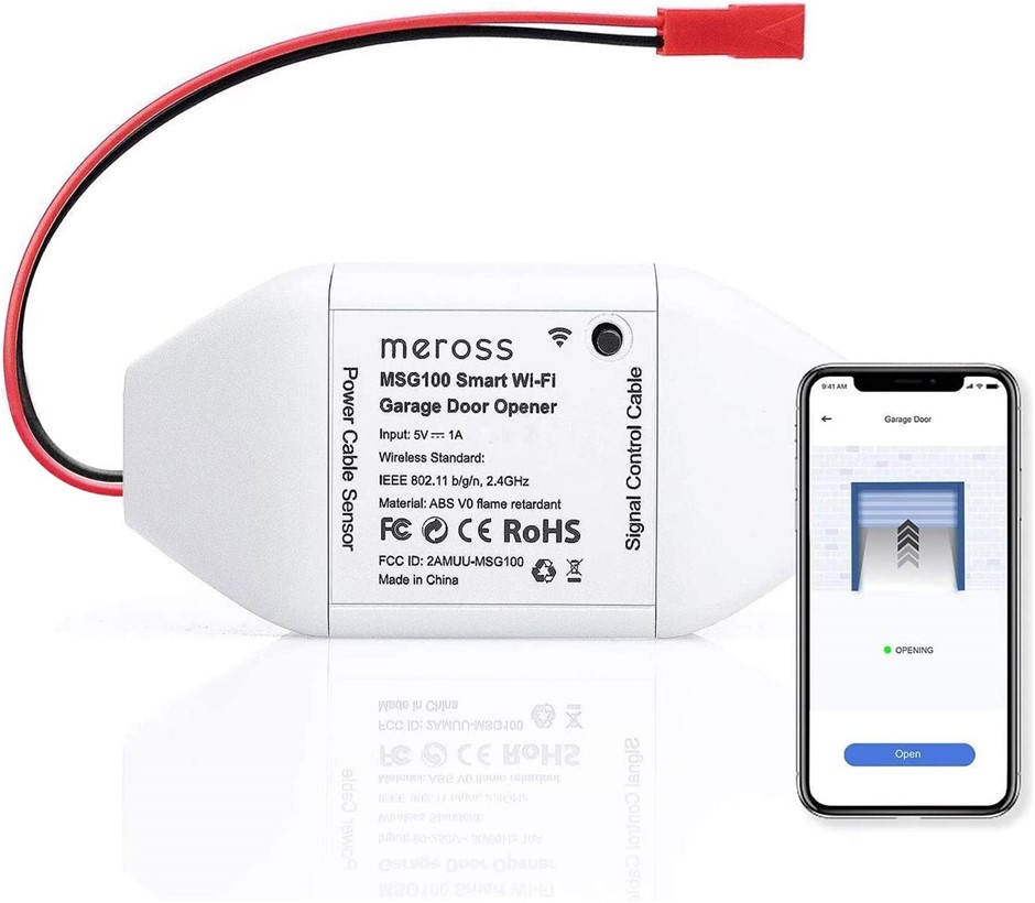 MEROSS Smart Wi-Fi Garage Door Opener Remote, APP Control, Compatible with