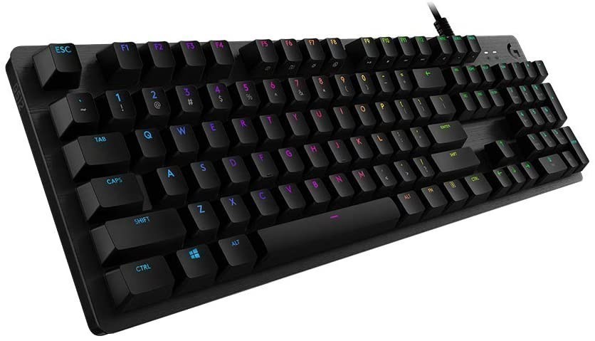 LOGITECH G512 Carbon RGB Mechanical Gaming Keyboard, GX Brown Tactile Keys.
