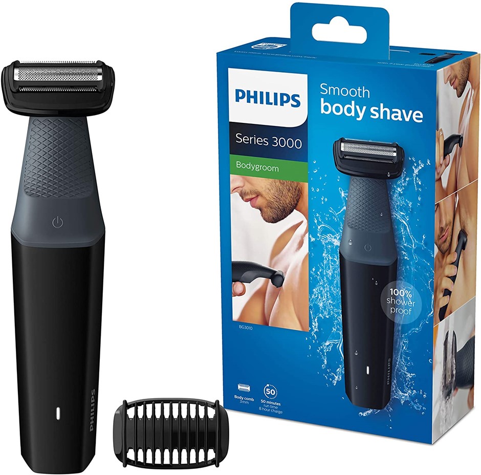 PHILIPS Bodygroom Series 3000 Showerproof Body Groomer/ Trimmer, Cordless U