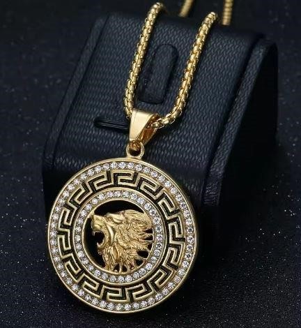 Italy 925 Silver  Hip Hop Men's Necklace (Stamps)-Free Chain