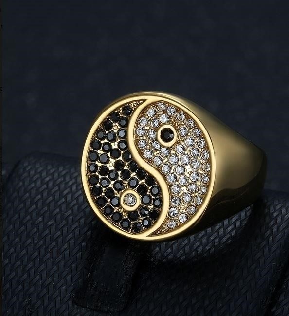 Italy 925 Silver  Hip Hop Men's Ring (Stamps)-10 US