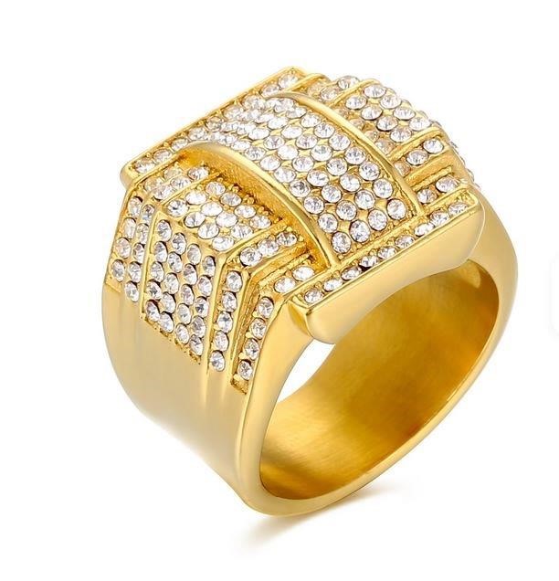 Italy 925 Silver  Hip Hop Men's Ring (Stamps)-11 US