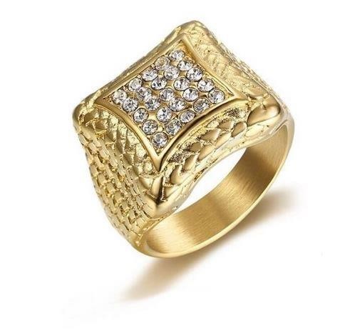 Italy 925 Silver Hip Hop Men's Ring (Stamps)-12 US