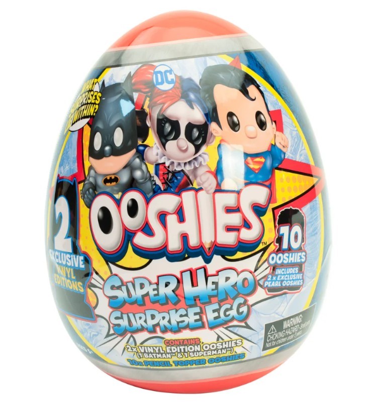 OOSHIES DC Comics Super Hero Surprise Egg, Includes 2 x Exclusive Pearl Oos