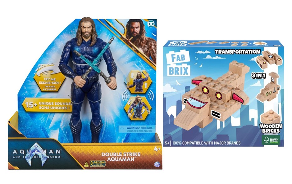 2 x Assorted Kids Toys, Comprising: 1 x DC COMICS AQUAMAN Double Strike Aqu
