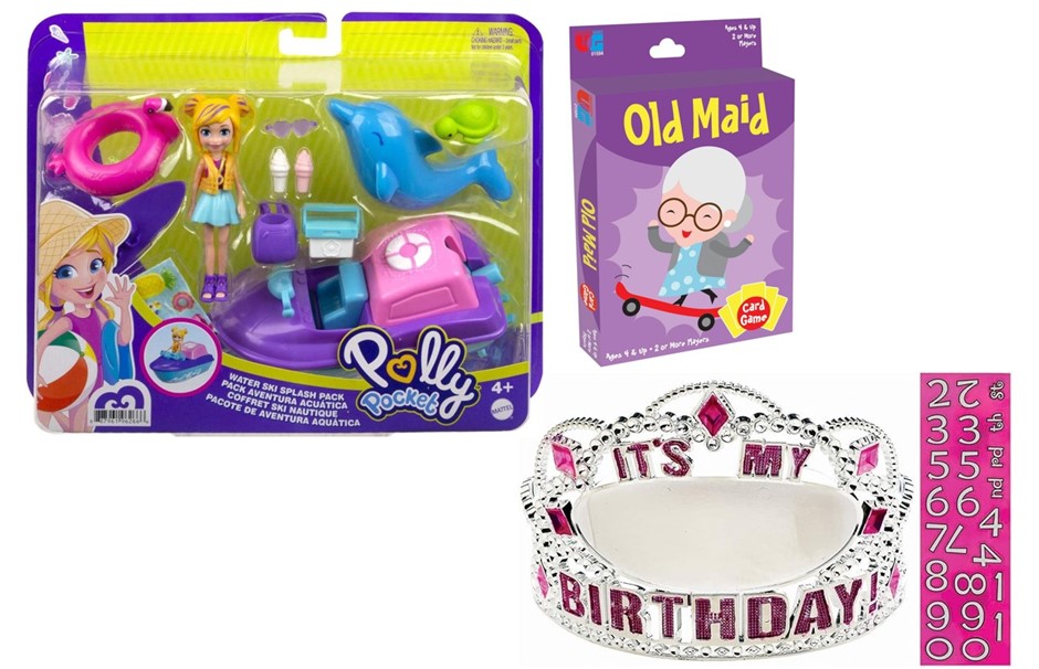 3 x Assorted Toys for Girls, for Ages 3-4Yrs+, Comprising: 1 x POLLY POCKET