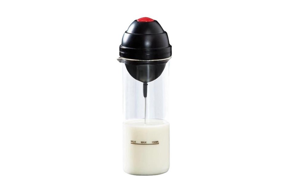 2 x LEAF+BEAN Electronic Milk Frother w/ Glass Jug, 400mL.