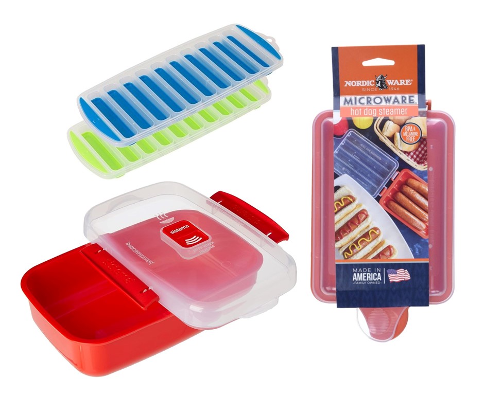 3 x Assorted Kitchen Items: x1 SISTEMA Heat and Eat Microwave Rectangular F