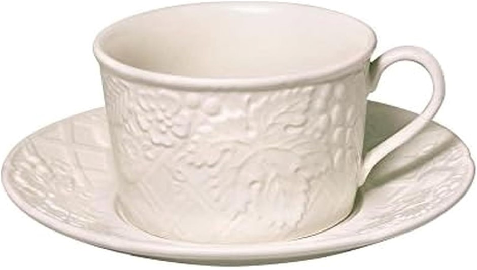 MIKASA English Countryside Teacup and Saucer, 9oz Tea Cup and 6-1/2 inch di