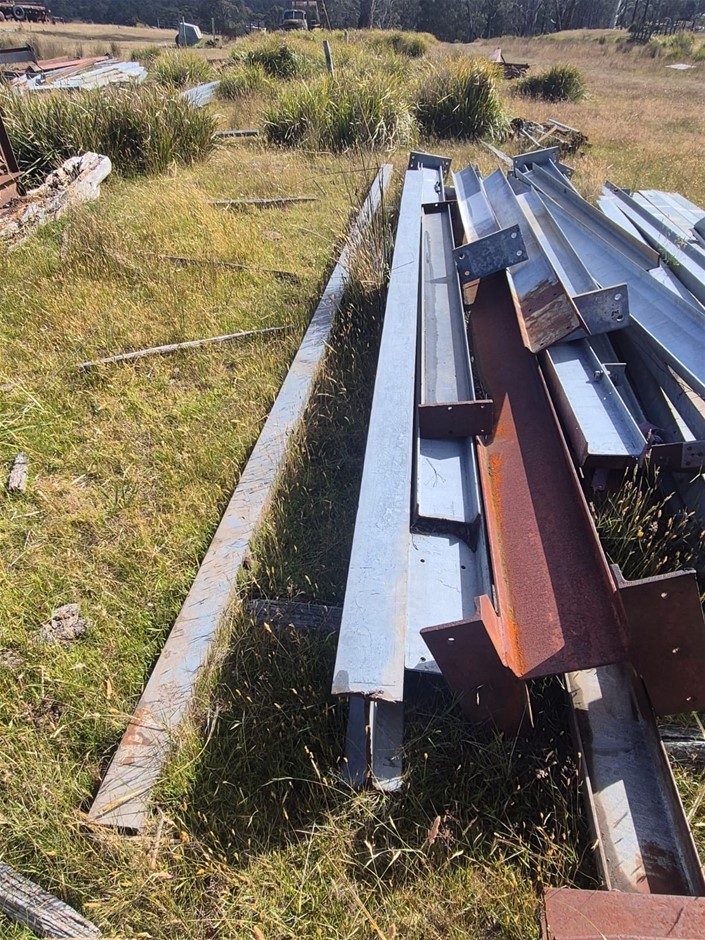 Large Quantity Heavy Gauge Galvanised Steel Beams