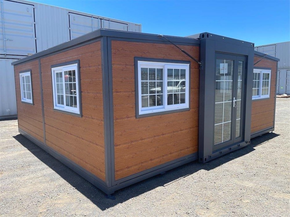 Brown Expandable 2 Bedroom Container House with Ensuite (Unused)