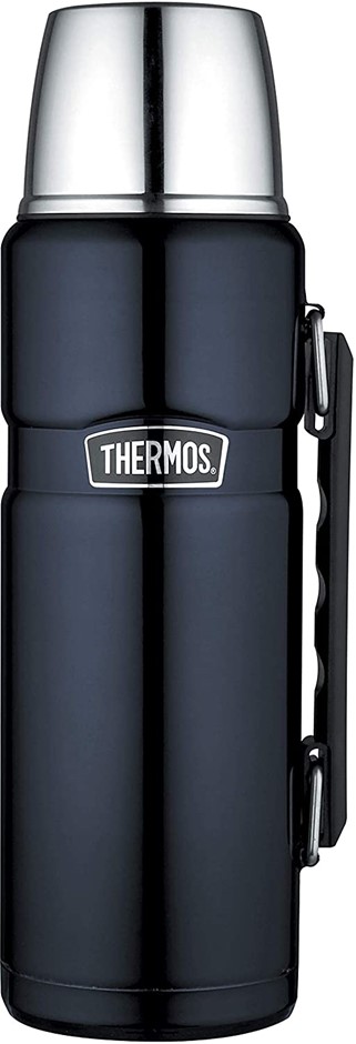 THERMOS Vacuum Insulated Flask, Stainless Steel, 1.2L Capacity, Midnight Bl