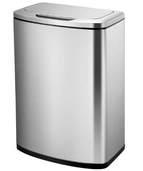 SENSIBLE ECO LIVING 47L Motion Sensor Stainless Steel Trash Bin. NB: Damage