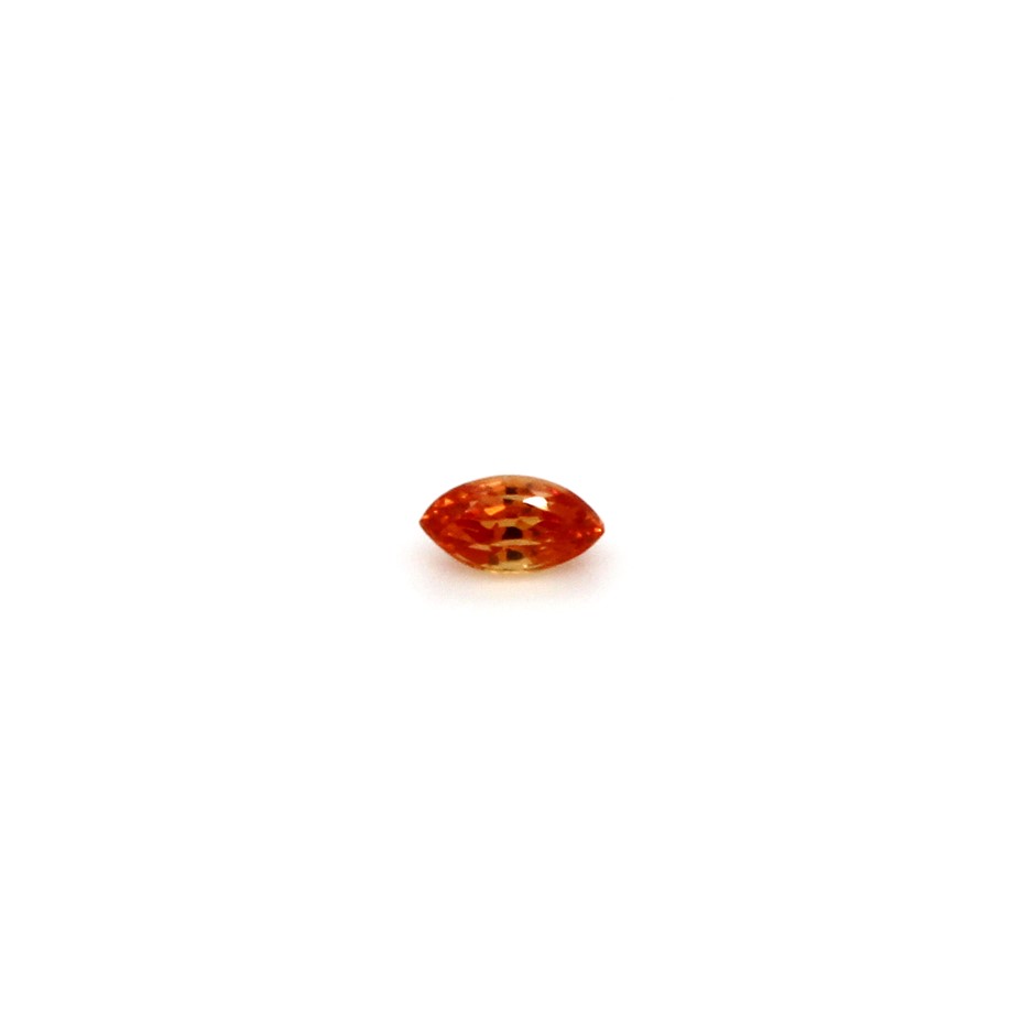 One Orange Sapphire Gemstone